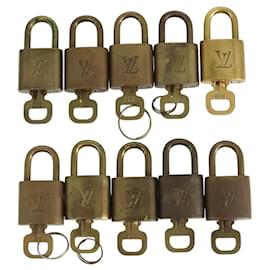 Louis Vuitton-LOUIS VUITTON Padlock 10set metal Gold Tone LV Auth ar13159-Other