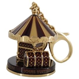 Louis Vuitton-LOUIS VUITTON Bijoux Sac Carrousel Charm metal Gold M66782 LV Auth 97979SA-Golden