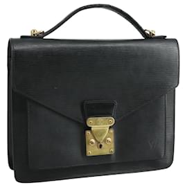 Louis Vuitton-LOUIS VUITTON Epi Monceau 28 Hand Bag Black M52122 LV Auth bs21765-Black