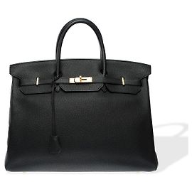 Hermès Borsa HERMES Birkin 40 in Pelle Nera - 102347 Nero