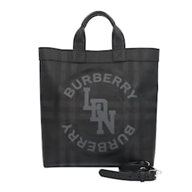 Burberry-Burberry London Tech LDN Shoulder Bag-Brown,Black