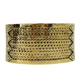 Chanel-Chanel 1985 Vintage Native American Motif Gold Bangle-Golden