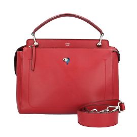 Fendi Dotcom Leather Shoulder Bag Red