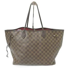 Louis Vuitton-Louis Vuitton Damier Ebene Neverfull GM Tote Bag-Brown