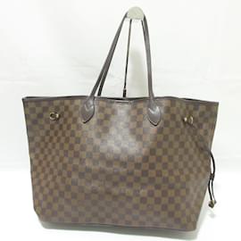 Louis Vuitton-Louis Vuitton Damier Ebene Neverfull GM Tote Bag-Brown