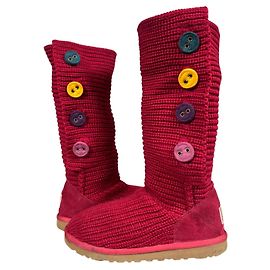 Ugg Australia Strickstiefel dunkelrot Bordeaux