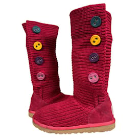 Ugg Australia knit boots dark red Dark red