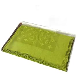 Louis Vuitton-Louis Vuitton Monogram Silk Wool Stole-Green