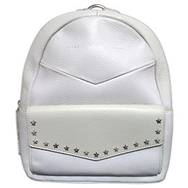 Jimmy Choo Leder-Rucksack mit Sternnieten Aus weiß