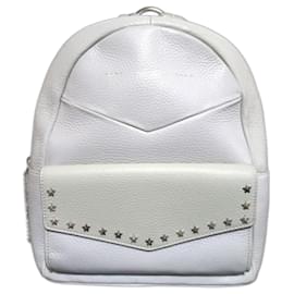 Jimmy Choo-Jimmy Choo Star Studs Leather Rucksack-Eggshell
