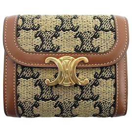 Céline-Celine 2022 Small Triomphe Wallet-Brown