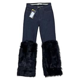 Fendi-Pants, leggings-Navy blue