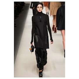 Fendi-Pants, leggings-Navy blue