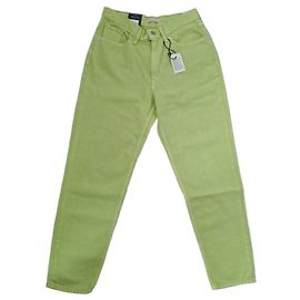 Pantalon Levi's Taille Haute Citron Vert en Coton Vert clair