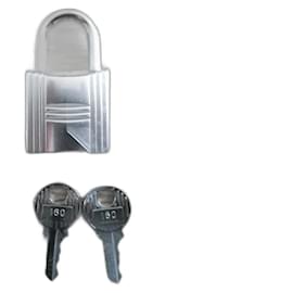 Hermès-medium Hermès padlock, brand new, never used, with its two keys-Silver hardware