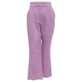 Pantaloni Tani in cotone viola Veronica Beard Porpora