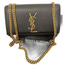 Borsa a mano Saint Laurent Kate Small in pelle nera Nero