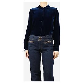 Aspesi Blaue Samtshirt - Größe UK 10 Blau