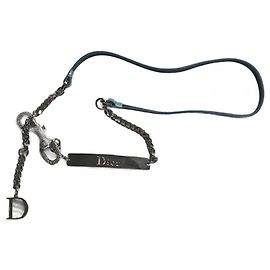 Dior Cinturones Plata Azul Hardware de plata