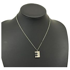 Chanel Cambon Silver Necklace Silvery