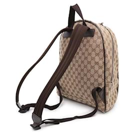 Gucci-Gucci Beige GG Canvas Backpack-Beige