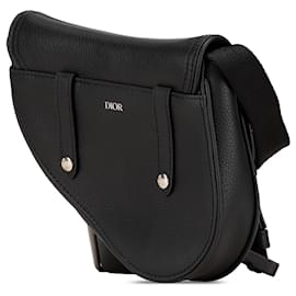 Dior-Dior Black Cactus Jack Mini Leather Saddle Crossbody-Black