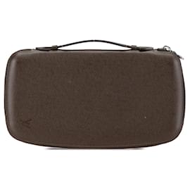 Louis Vuitton-Louis Vuitton Brown Taiga Atoll Organizer-Brown,Dark brown