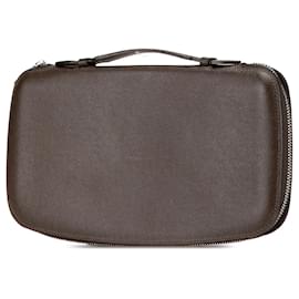 Louis Vuitton-Louis Vuitton Brown Taiga Atoll Organizer-Brown,Dark brown