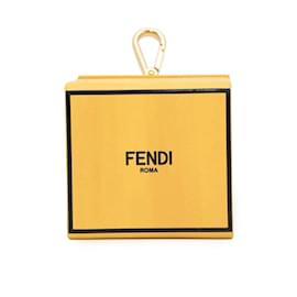 Fendi-Fendi Keychain Box Leather Charm-Yellow