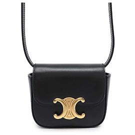 Céline Celine Triomphe Mini Claude Shoulder Bag Black