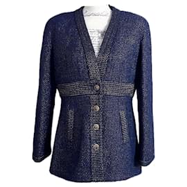 Chanel-New Paris / EGYPT Gripoix Buttons Tweed Jacket-Navy blue