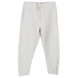 Maison Martin Margiela-Maison Margiela Zipper Detail Track Pants in Grey Cotton-Grey