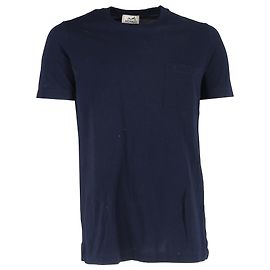 Hermès Camiseta Pocket Hermes em algodão azul marinho Azul Azul marinho