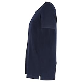 Hermès-Hermes Pocket T-Shirt in Navy Blue Cotton-Blue,Navy blue