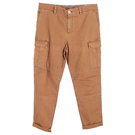 Brunello Cucinelli Pantaloni cargo in cotone marrone Brunelli Cucinelli Marrone
