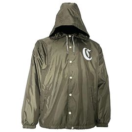 Céline Veste à capuche en nylon vert avec logo Celine Vert Vert olive