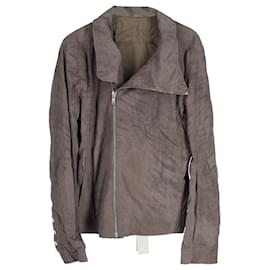 Rick Owens-Rick Owens Bauhaus Biker Jacket in Brown Leather-Brown