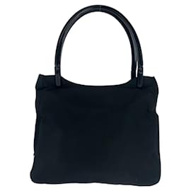 Prada-Prada Nylon Tessuto Logo Tote Bag-Black