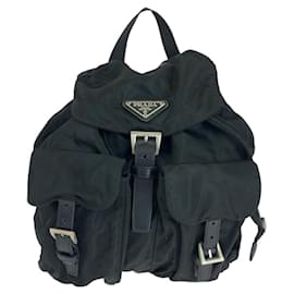 Prada-Prada Nylon Tessuto Logo Backpack 1BZ677-Black