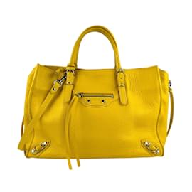 Balenciaga-Balenciaga Yellow Leather Handbag-Yellow