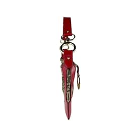 Fendi-Fendi Brown and Red Zucchino Leather Handbag-Brown,Red