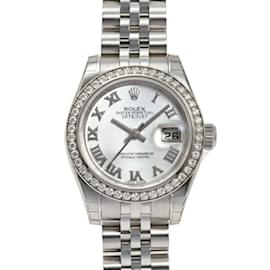 Rolex-Rolex Datejust 26 179384NR White Roman Dial Watch-Other