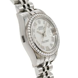 Rolex-Rolex Datejust 26 179384NR White Roman Dial Watch-Other