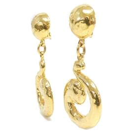 Yves Saint Laurent-Yves Saint Laurent Gold Clip Earrings-Golden