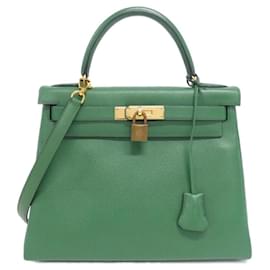 Hermès-Hermes Kelly Handbag-Green