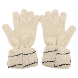 Hermès-Hermes Beige Cashmere Short Gloves-Beige
