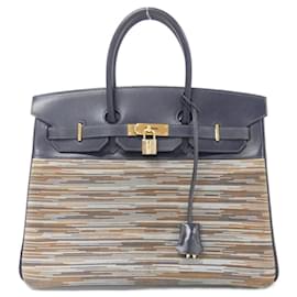 Hermès-Hermes Birkin 35cm Handbag-Blue