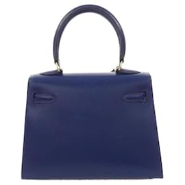 Hermès-Hermes Mini Kelly Handbag-Blue