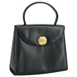 Borsa a mano GIVENCHY in pelle nera e oro Auth yk16736 Nero D'oro