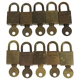 Louis Vuitton-LOUIS VUITTON Padlock 10set metal Vintage Gold Tone LV Auth ar13158-Other